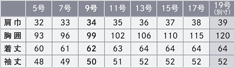 NWB-079-11 サイズ表